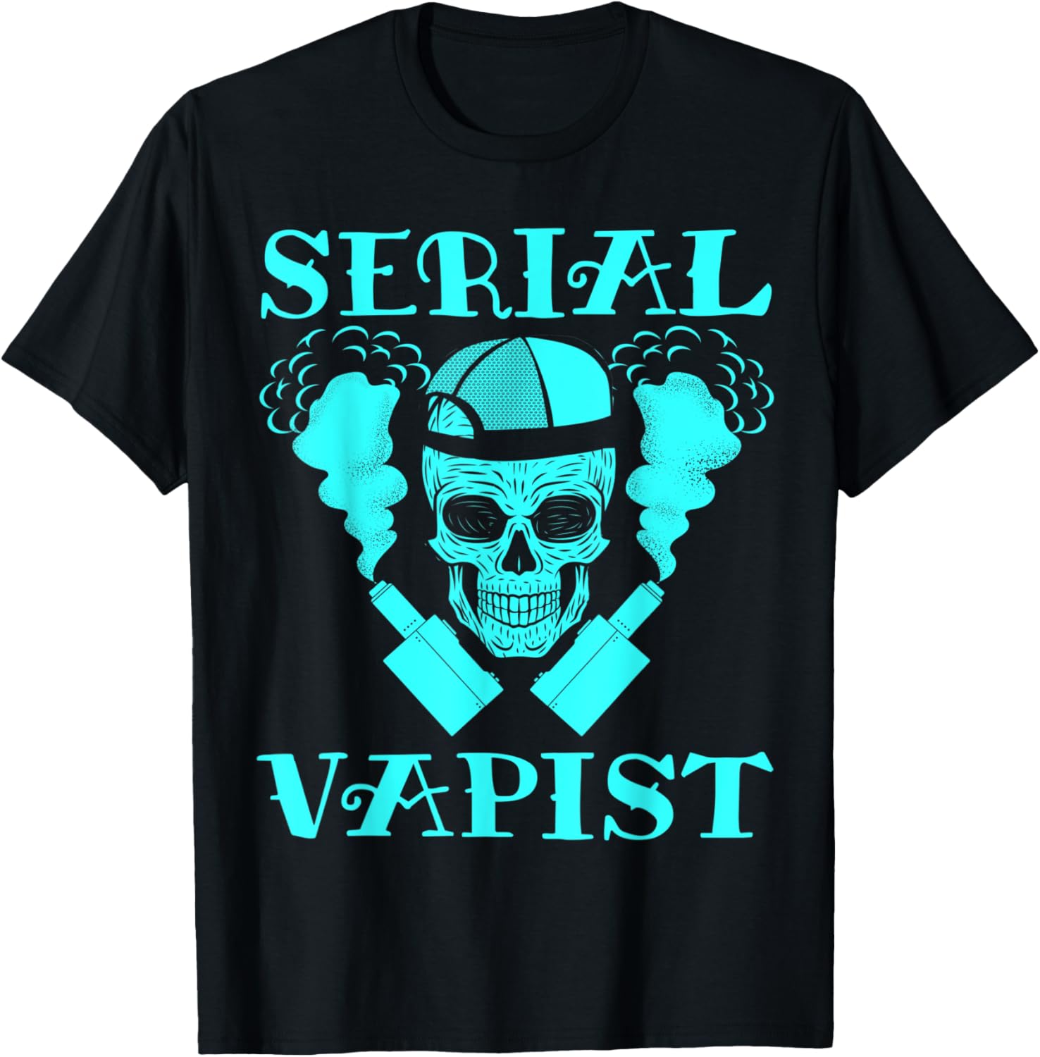 Vaping Shop - T-shirt grafica Serial Vapist Skull Vaping
