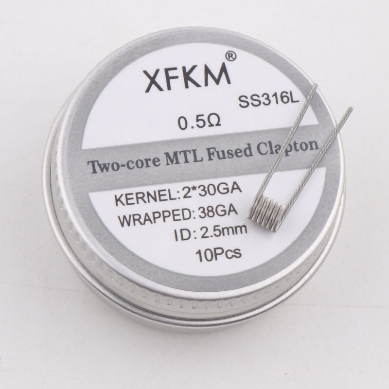 Clapton Wire Pre Built - Nuovo XFKM 10 pz/scatola NI80/A1/SS316L MTL
